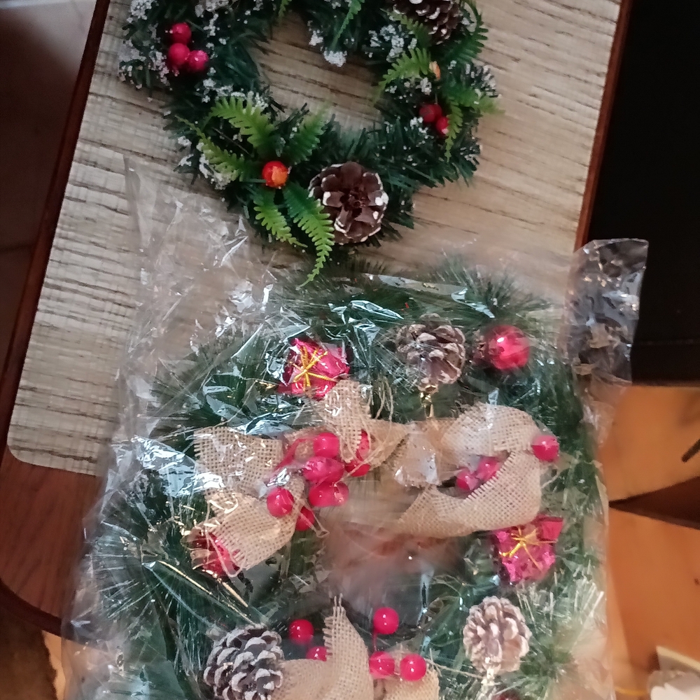 Festive Green and Red Holiday Wreaths